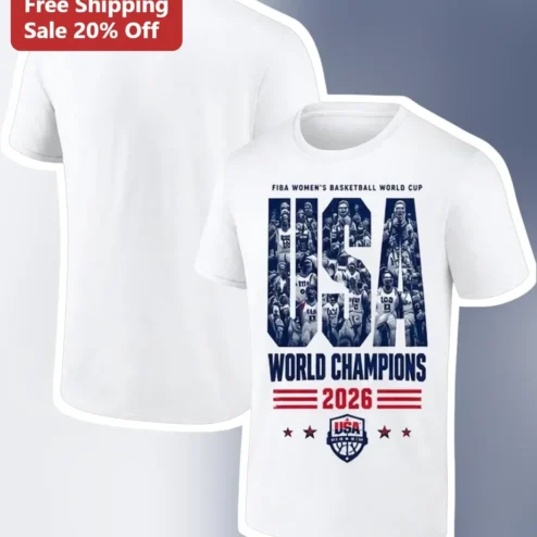 FIBA Women's Basketball World Cup USA World Champions 2026 Tee