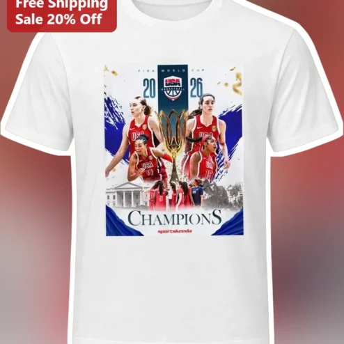 FIBA World Cup Champions Tee Team USA Women's Basketball Fan Apparel