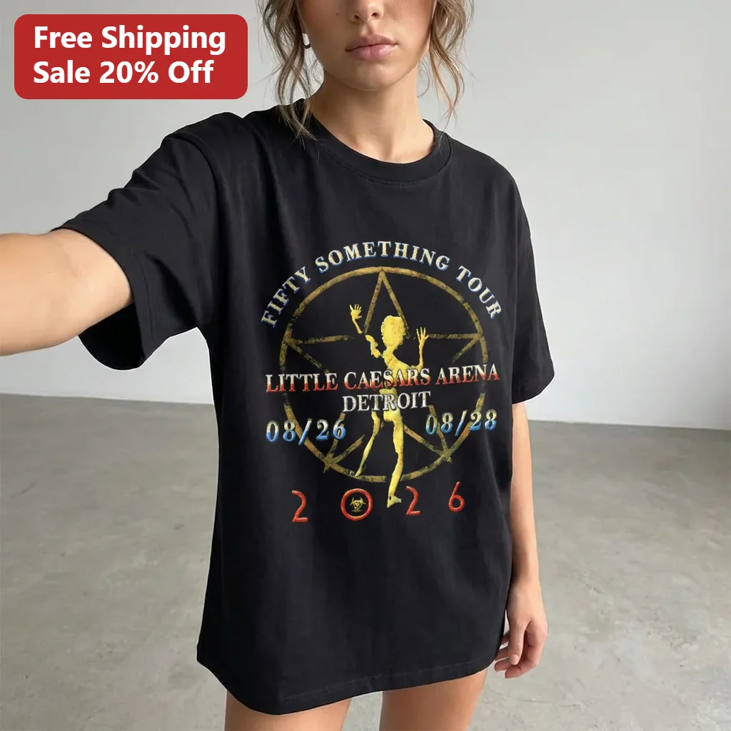 Fifty Something Tour Little Caesars Arena Detroit 2026 Tee, Rush 50 Something Concert Shirt August 26 28, Rock Band Tour Merch Gift for Fans