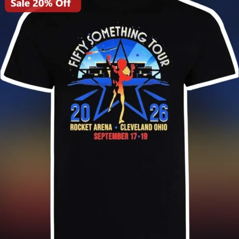 Fifty Something Tour Tee Vintage Retro Concert Graphic Shirt Turning 50 Gift
