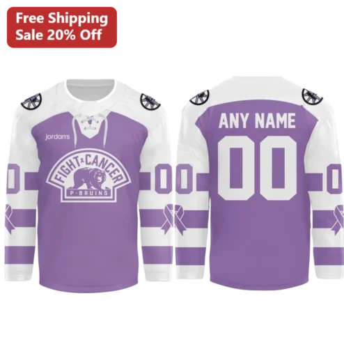 Fight Cancer P-Bruins Hockey Jersey Awareness Fundraiser Gift