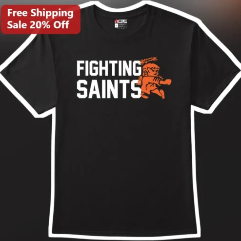 Fighting Saints Tee Muay Thai Martial Arts Gym Workout Shirt for Men Women