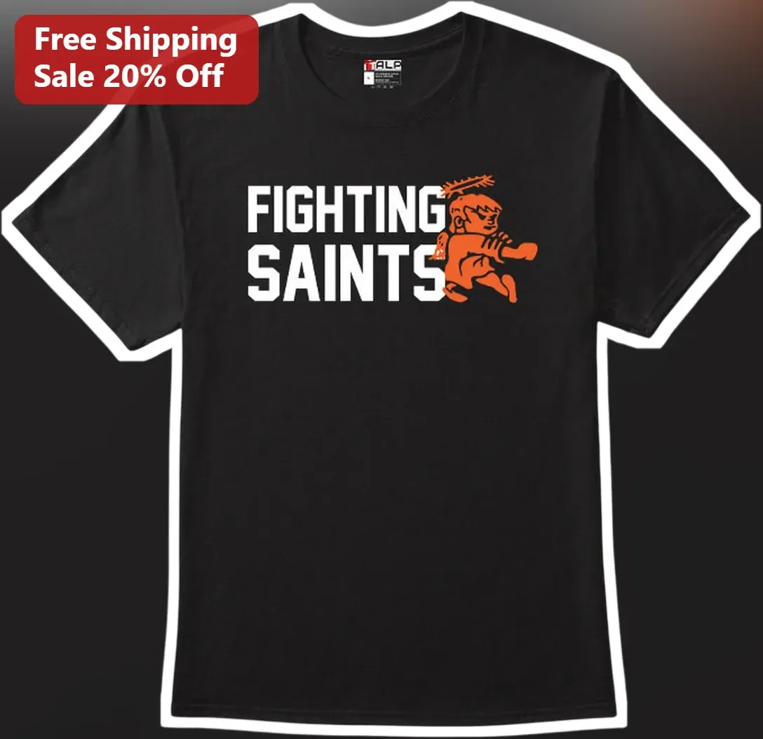 Fighting Saints Tee Muay Thai Martial Arts Gym Workout Shirt for Men Women