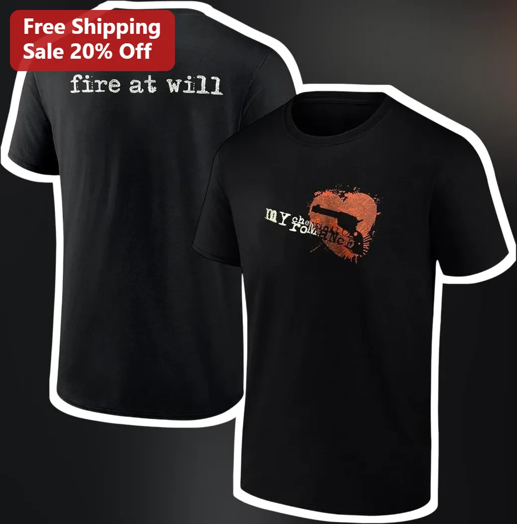 Fire At Will My Heart Is A Loaded Gun Graphic Tee Edgy Grunge Quote Shirt