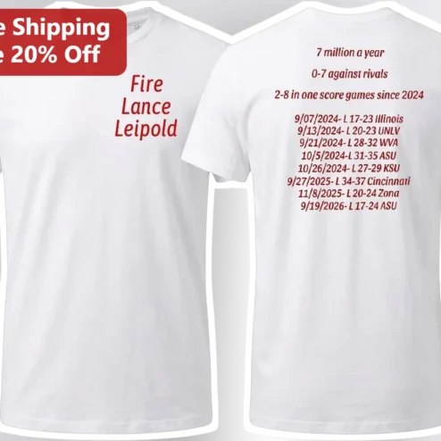 Fire Lance Leipold Kansas Jayhawks Football Coach Graphic Tee