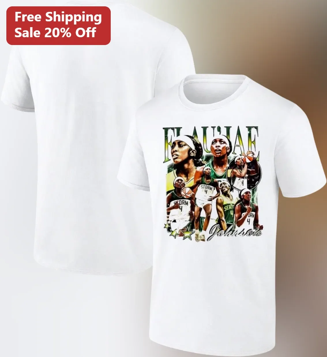 Flau'jae Johnson Seattle Storm WNBA Basketball Fan Tee