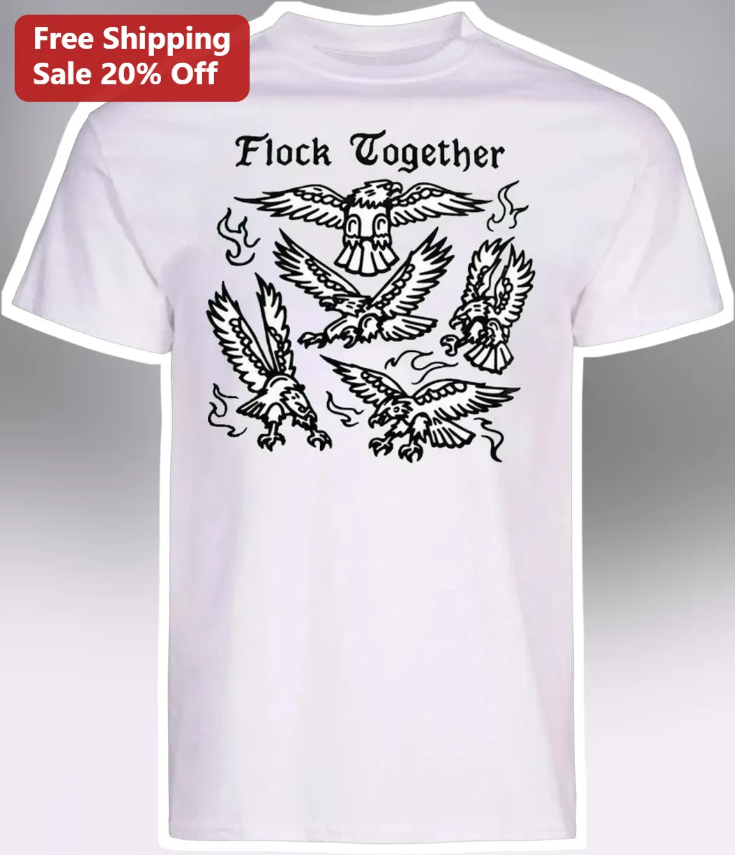 Flock Together Tee Vintage Eagle Graphic T-Shirt for Bird Lovers and Nature Enthusiasts