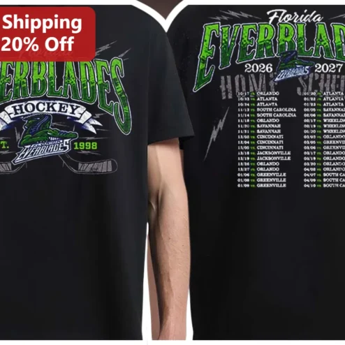 Florida Everblades Hockey EST. 1998 Vintage Distressed Graphic Tee for Fans