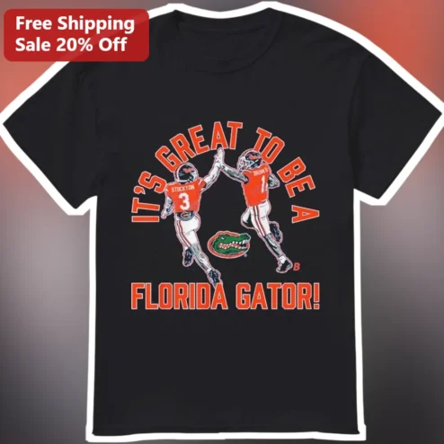 Florida Gators Vintage Football Players Graphic Tee It's Great To Be A Florida Gator Fan Apparel
