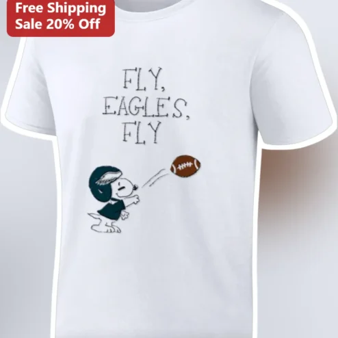 Fly Eagles Fly Snoopy Tee Philadelphia Eagles Football Fan Shirt
