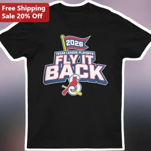 Fly It Back Baseball Playoff Tee Cardinal Mascot Sports Fan Apparel