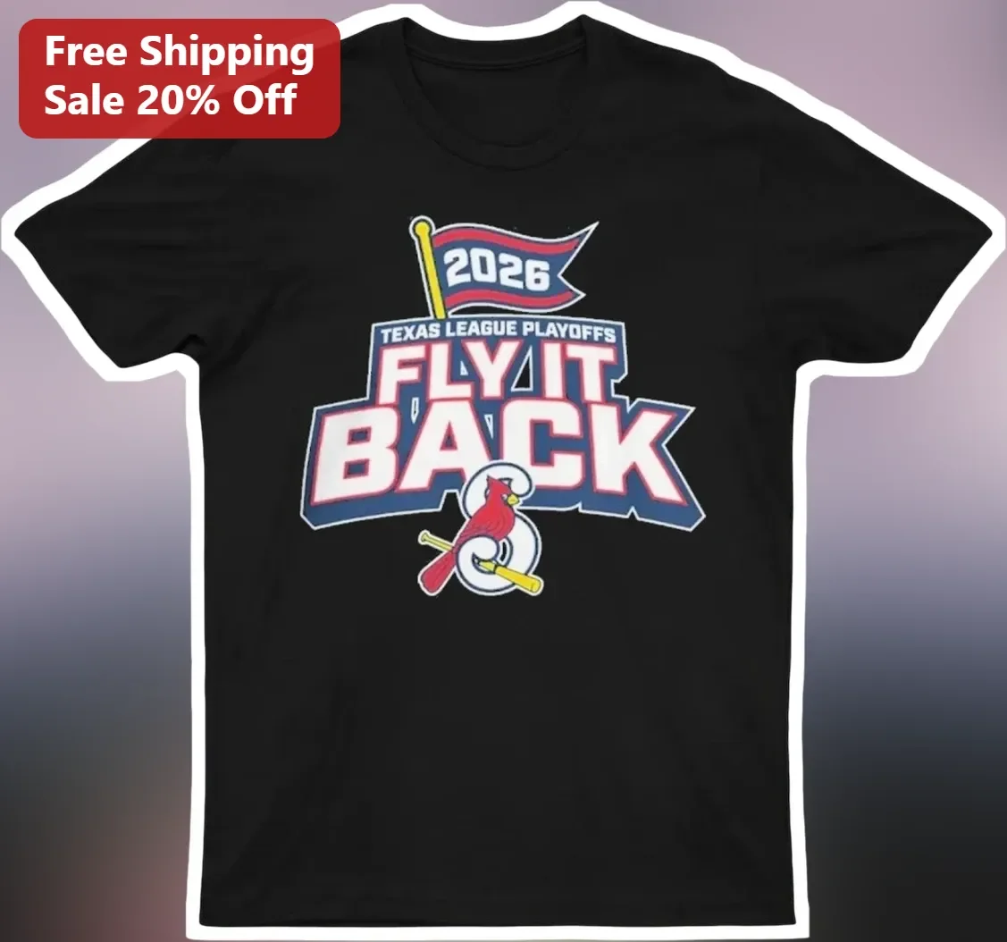 Fly It Back Baseball Playoff Tee Cardinal Mascot Sports Fan Apparel