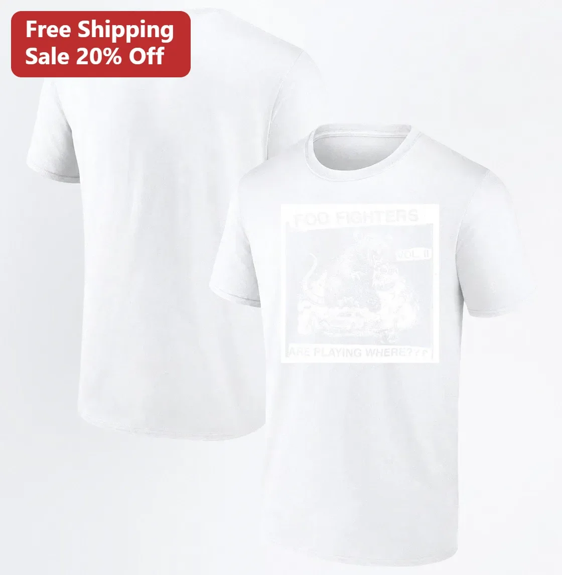 Foo Fighters Are Playing Where Vintage Rock Band Graphic Tee