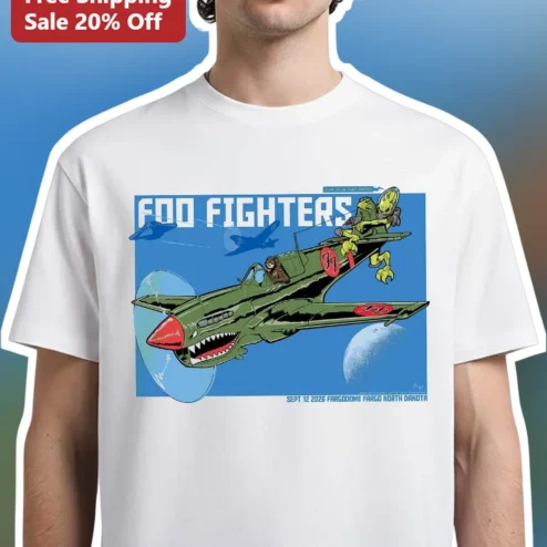 Foo Fighters Sept 12 2026 Fargodome Fargo North Dakota Concert Graphic Tee