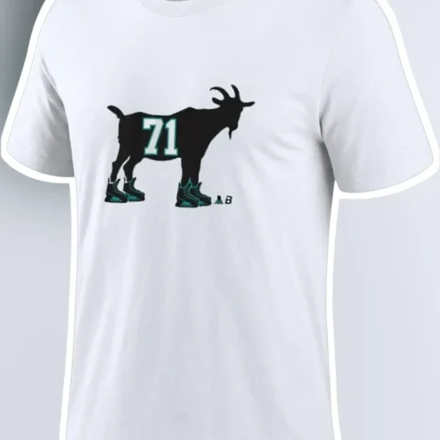 Football Goat Silhouette Tee G.O.A.T. Graphic Shirt for Men Women