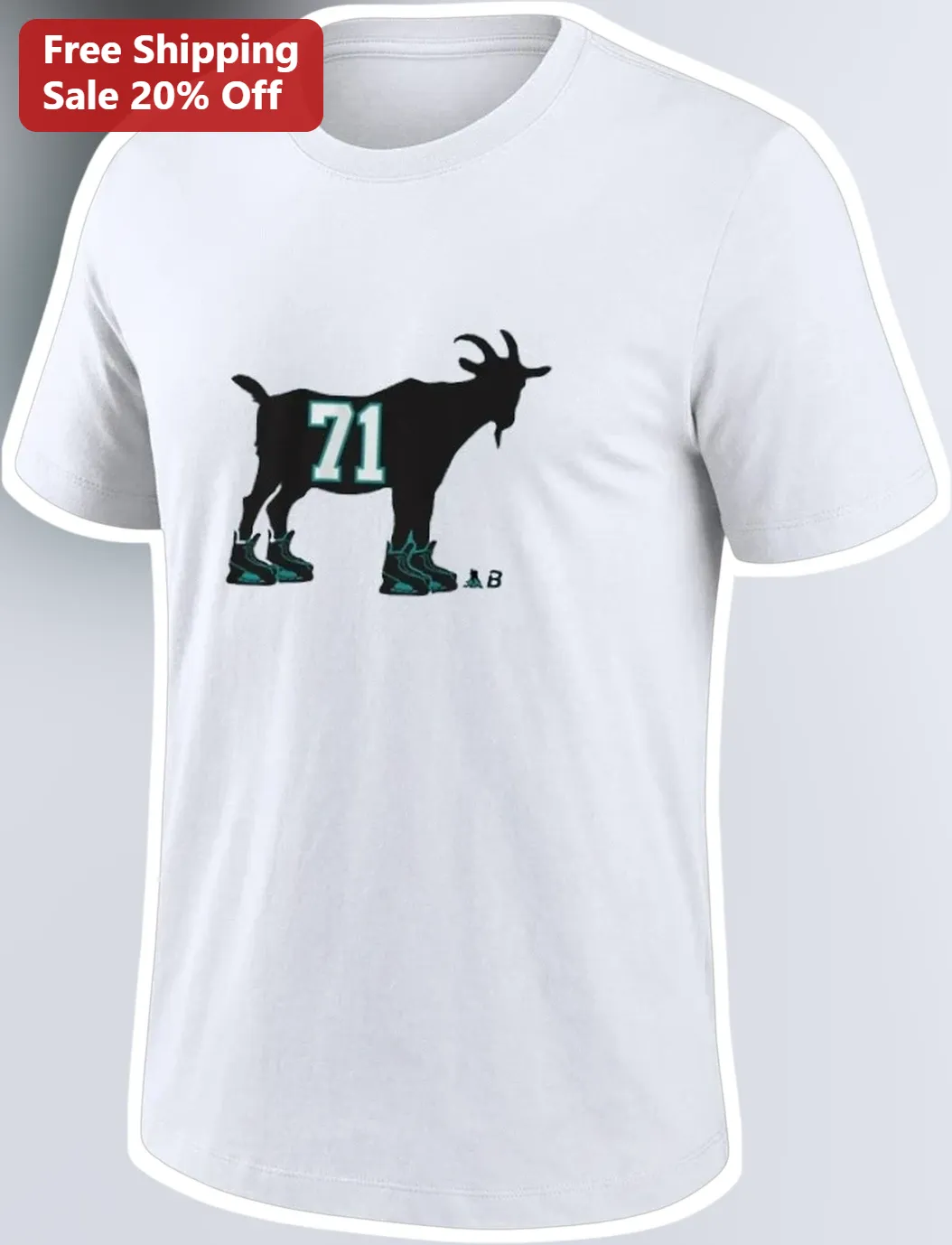 Football Goat Silhouette Tee G.O.A.T. Graphic Shirt for Men Women