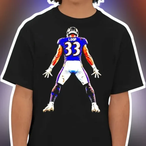 Football Player Back View Graphic Tee American Football Silhouette Sports Fan Apparel Gift