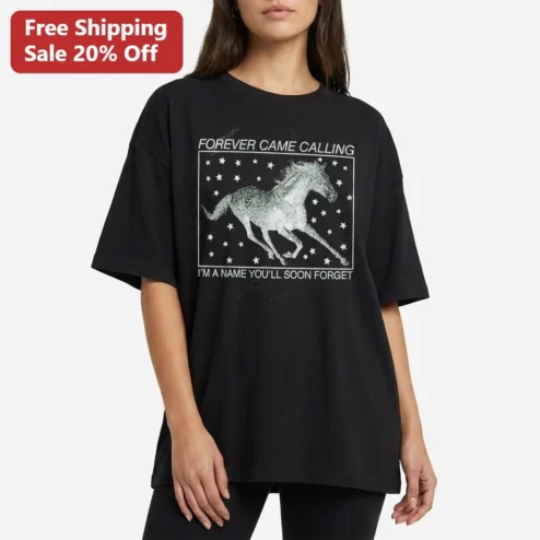 Forever Came Calling Wild Horses Lyric Pop Punk Band Tee