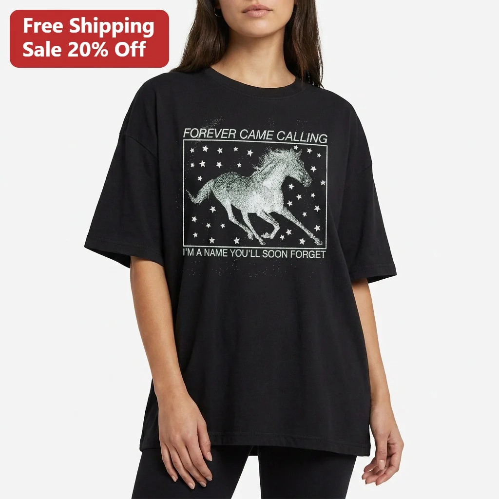 Forever Came Calling Wild Horses Lyric Pop Punk Band Tee