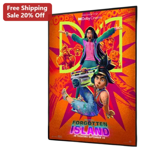 Forgotten Island Movie Poster DreamWorks Animated Art Print Zoe Character Wall Decor