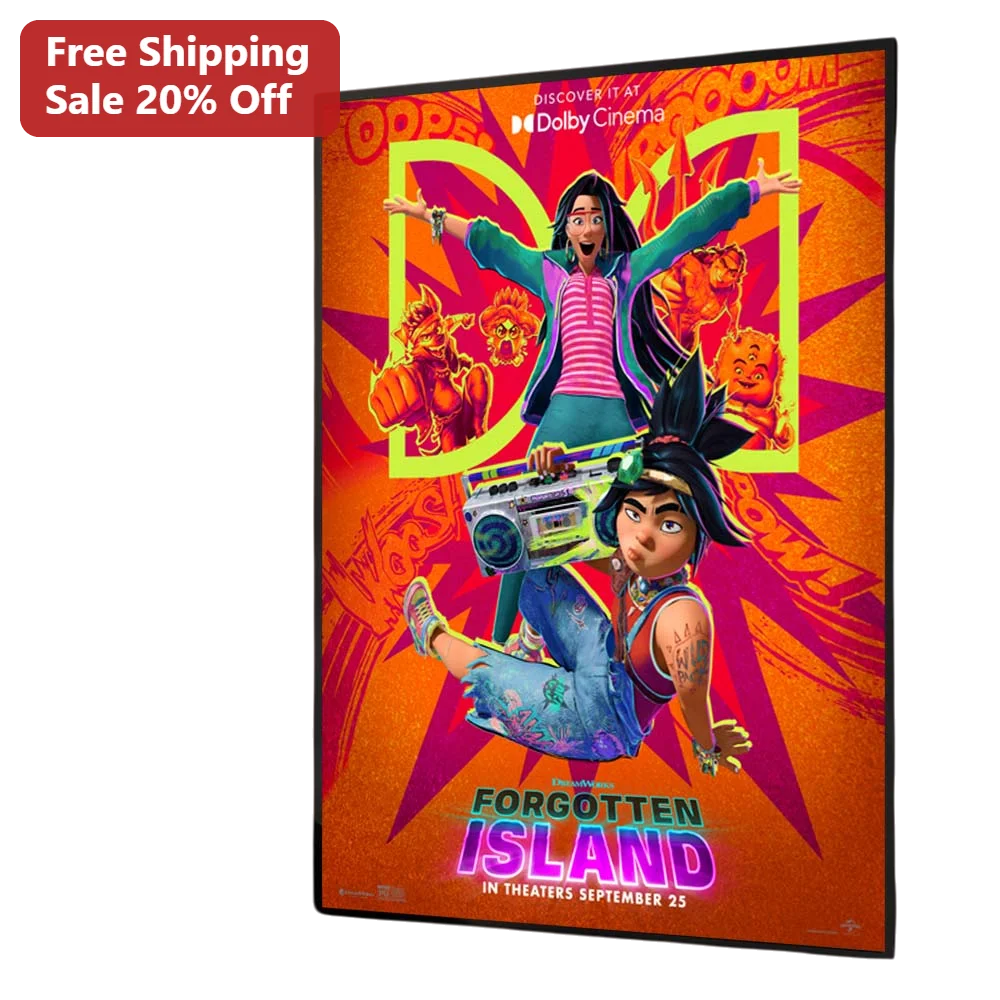 Forgotten Island Movie Poster DreamWorks Animated Art Print Zoe Character Wall Decor