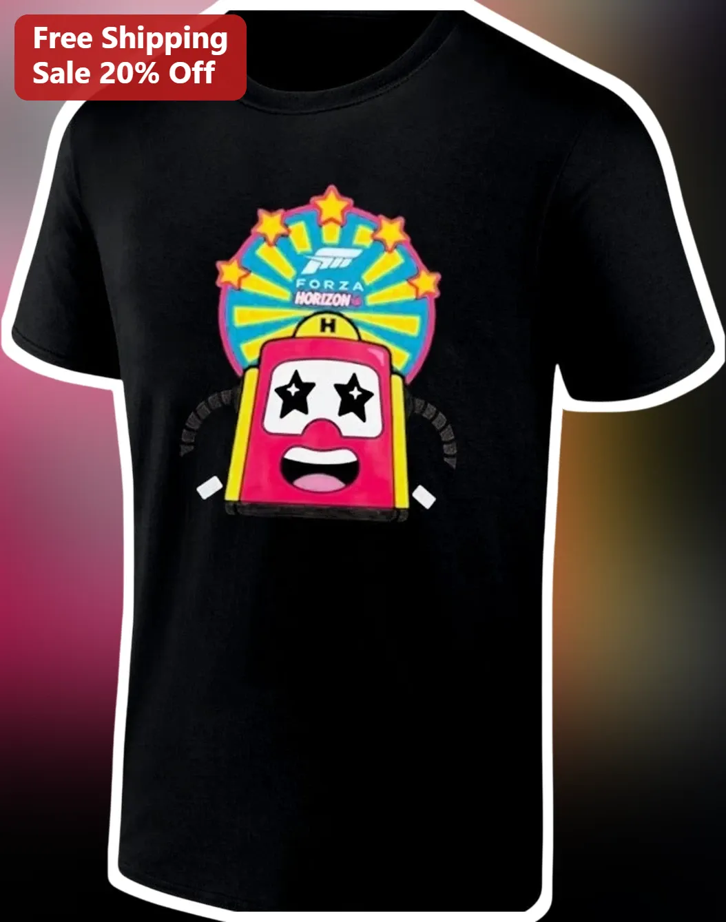 Forza Horizon Forzathon Gas Pump Graphic Tee Black Gamer Gift Shirt