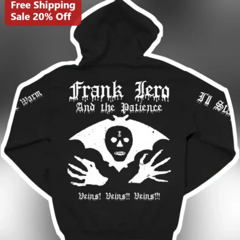 Frank Zero And the Patience Veins Hoodie Gothic Punk Rock Graphic Pullover