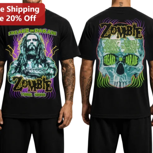 Freaks On Parade Zombie Tour 2026 The Undertaker Graphic Tee