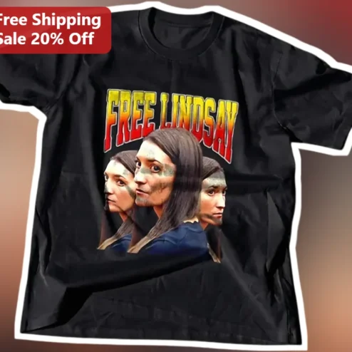 Free Lindsay Tee Pop Culture Celebrity Graphic Shirt for Men Women