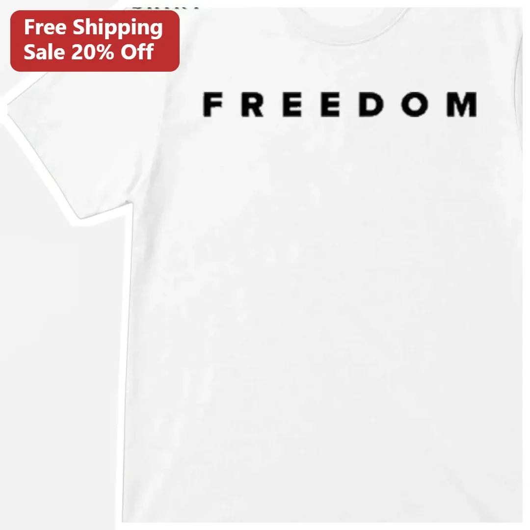 FREEDOM Tee Minimalist Patriotic Graphic T-Shirt for Men Women Liberty Apparel