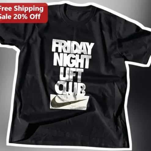 Friday Night Lift Club Graphic Tee for Gym Weightlifting