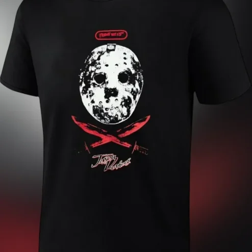 Friday the 13th Jason Voorhees Hockey Mask Graphic Tee Horror Movie Shirt