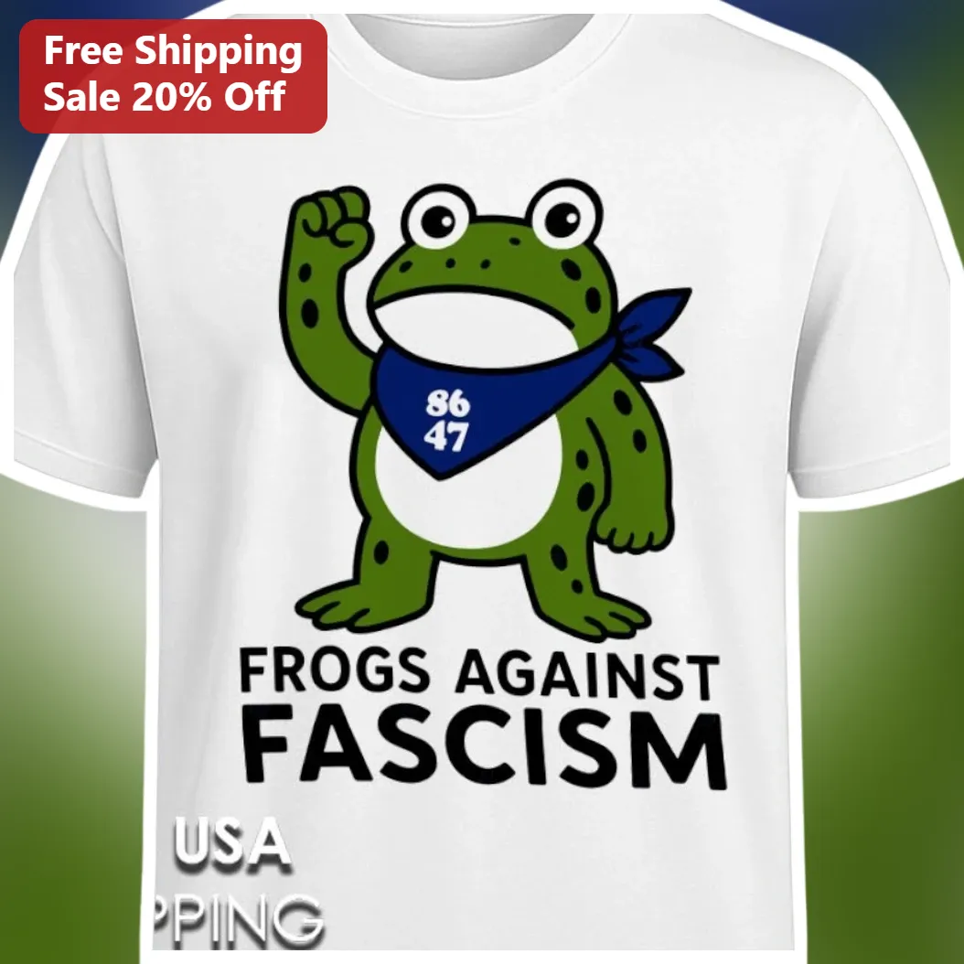 Frogs Against Fascism Graphic Tee Political Satire Protest Shirt for Activists