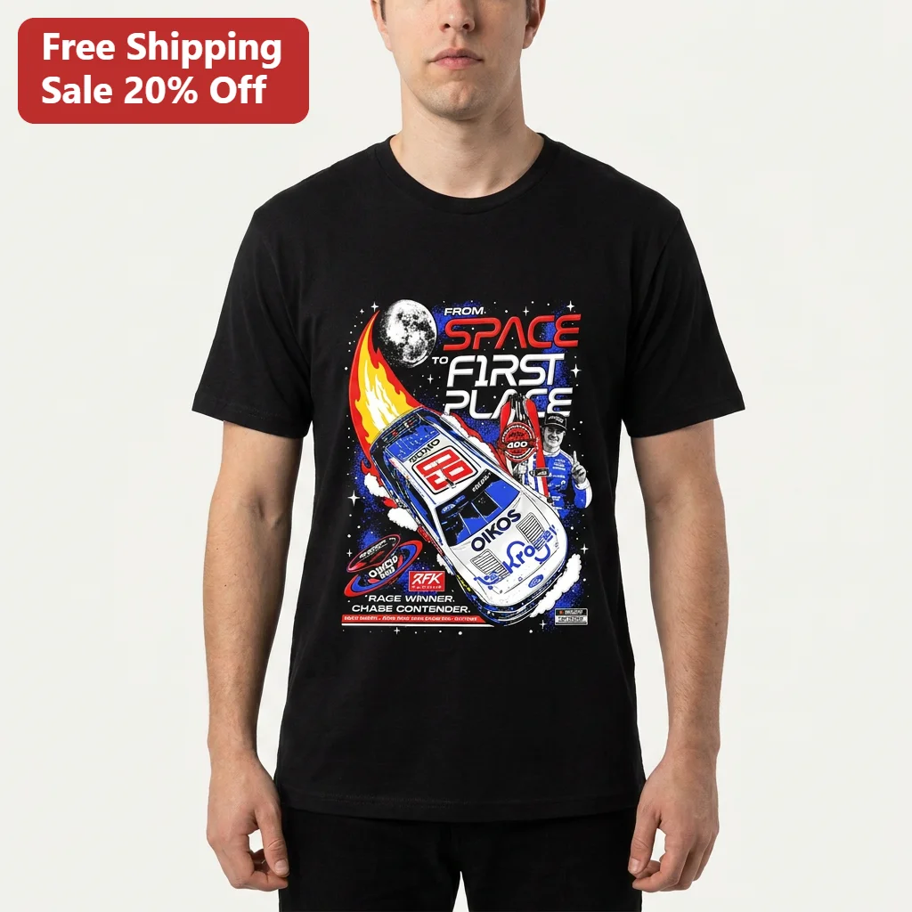 From Space To First Place Brad Keselowski Coke Zero Sugar Daytona Race Winner Tee