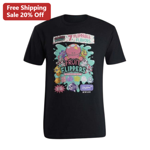Fruit Flippers 7 Flippable Flavors Tee Poppy Playtime Retro Candy Packaging Graphic Shirt