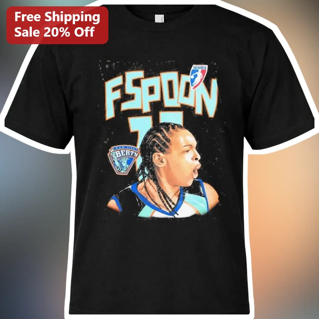 FSPOON 11 BERTY WNBA New York Liberty Vintage Bootleg Rap Tee