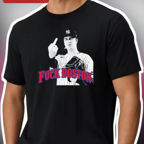 Fuck Boston Tee Michael Pineda Yankees vs Red Sox Rivalry Graphic T-Shirt for Men