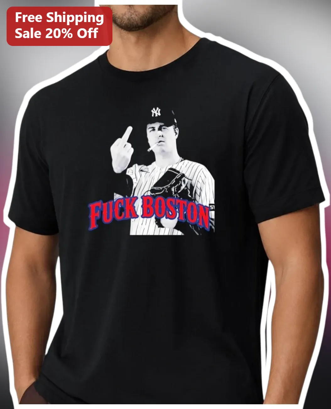Fuck Boston Tee Michael Pineda Yankees vs Red Sox Rivalry Graphic T-Shirt for Men