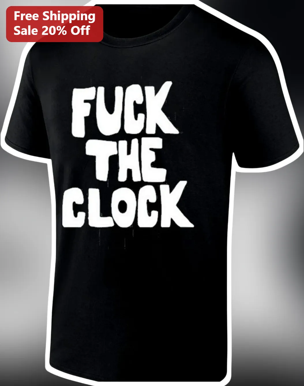 Fuck The Clock Tee As Worn By Patti Smith Punk Rock Graphic T-Shirt