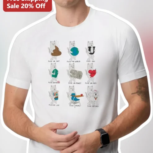 Fuck Ur Shit Happy Cat Meme Graphic Tee