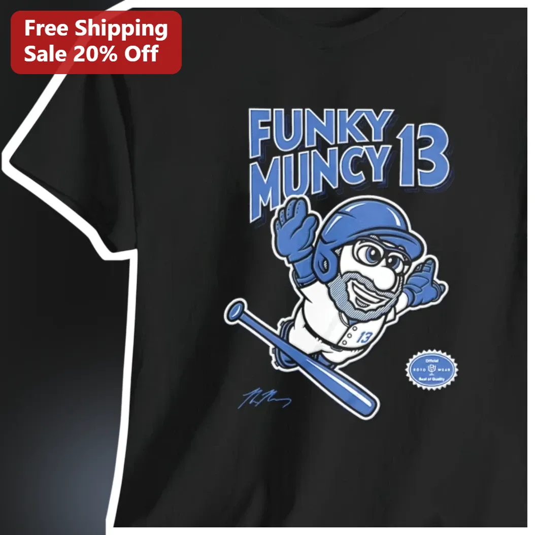 Funky Muncy Kevin Youkilis Baseball Player Graphic Tee for Dodgers Fans