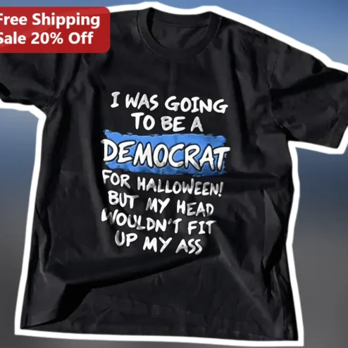 Funny Halloween Democrat Costume Idea Graphic Tee Political Humor Shirt