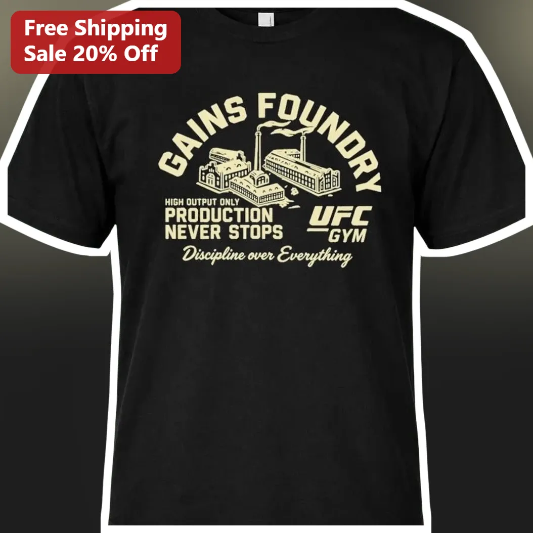 Gains Foundry High Output Only Discipline Over Everything Vintage Industrial Gym Tee