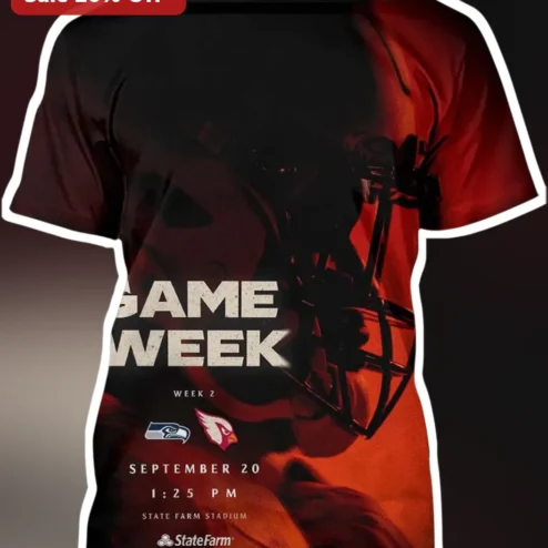Game Week Week 2 Football Fan Tee Seahawks vs Cardinals NFL Game Day Shirt