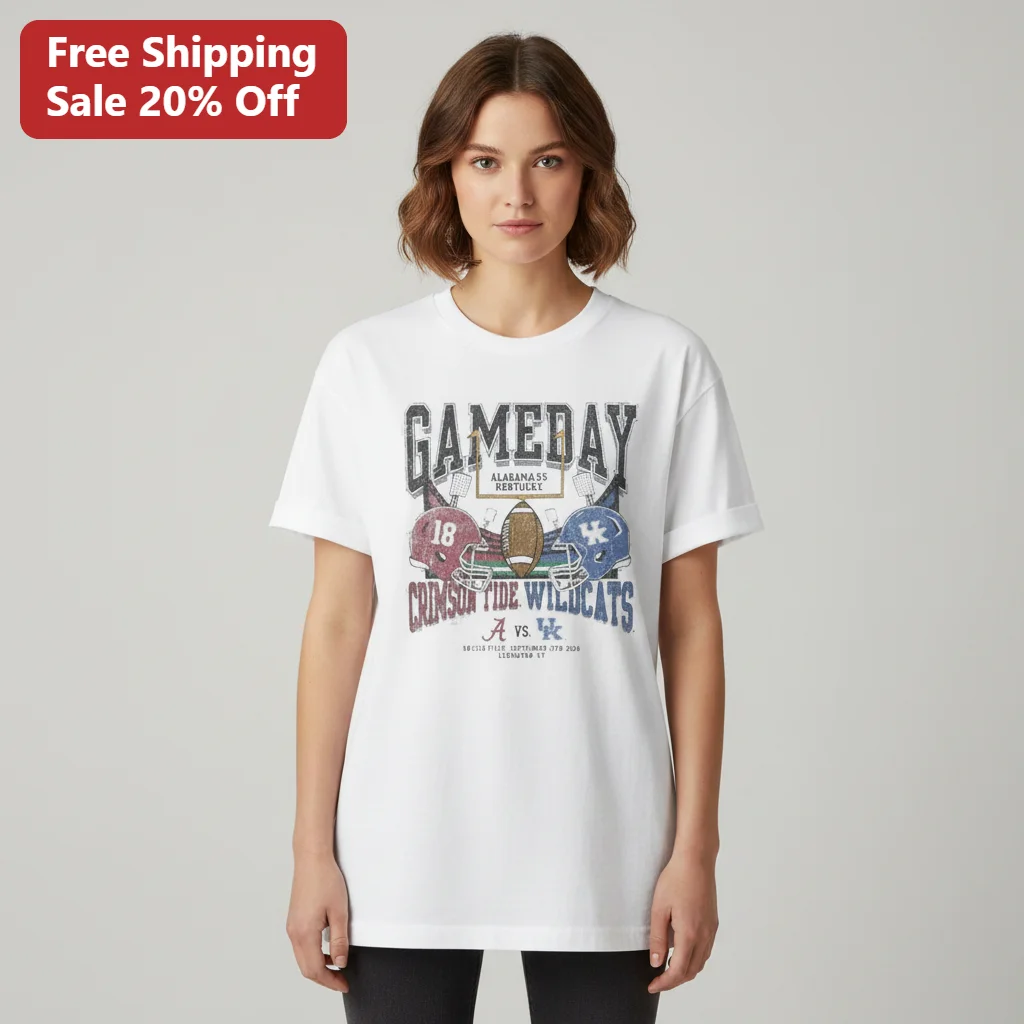 Gameday Alabama vs Kentucky Crimson Tide Wildcats Tee 2026 College Football Matchup Gift for Fans