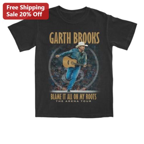 Garth Brooks Blame It All On My Roots Arena Tour Tee, Vintage Country Music Concert Graphic Shirt