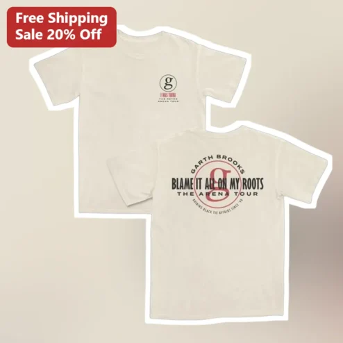 Garth Brooks Blame It All On My Roots The Retro Arena Tour Tee Vintage Concert Shirt