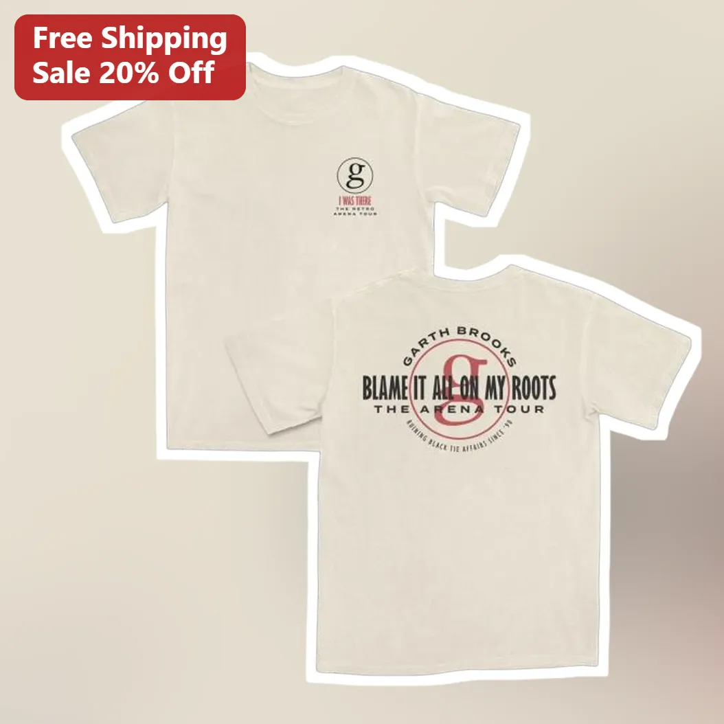 Garth Brooks Blame It All On My Roots The Retro Arena Tour Tee Vintage Concert Shirt