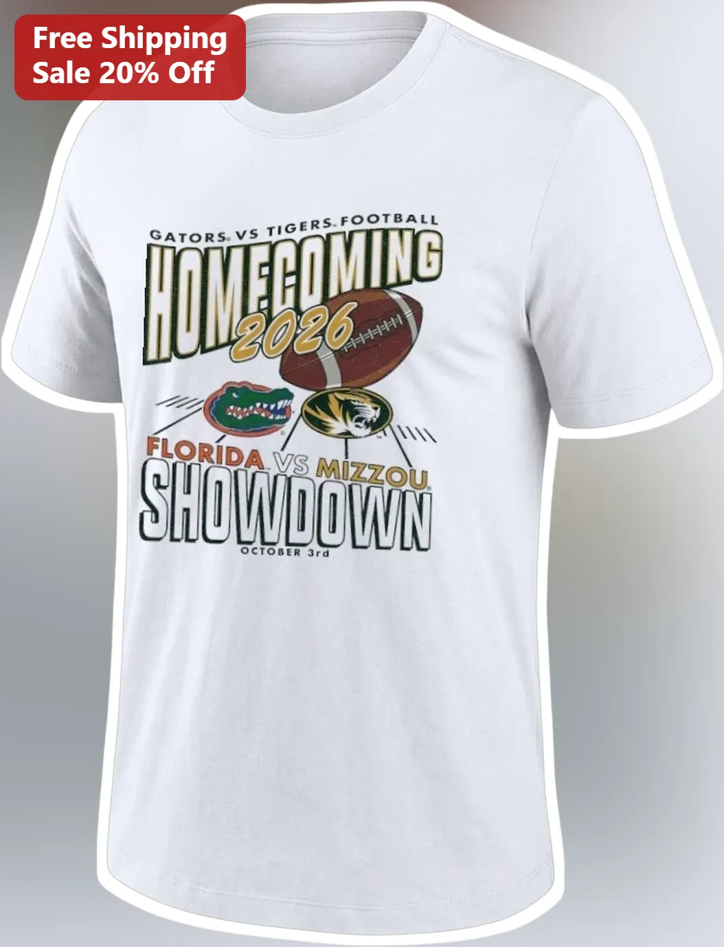 Gators vs Tigers Football Homecoming Showdown Tee for College Fans