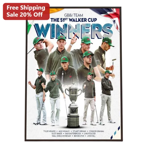 GB&I Team The 51st Walker Cup Winners Poster